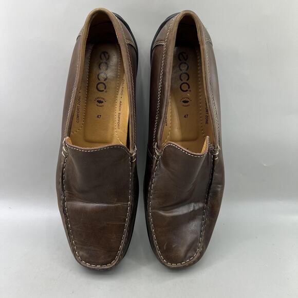 Ecco Classic Moc 2.0 Loafers Men Size 13 US, 47 EU Brown Slip On‎ Comfort Shoes